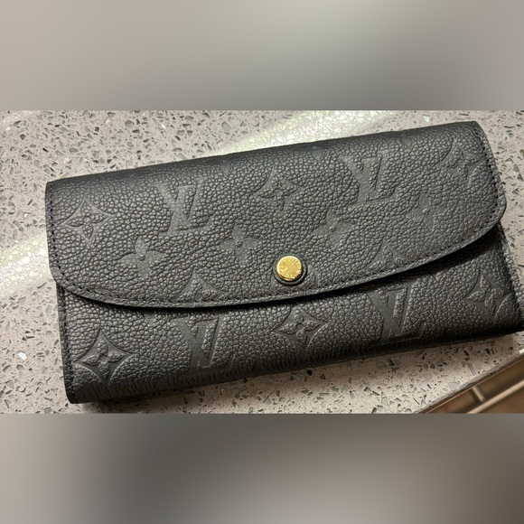 LOUIS VUITTON Empreinte Emilie Wallet Black Wallet Box & Dust bag - Picture 3 of 15